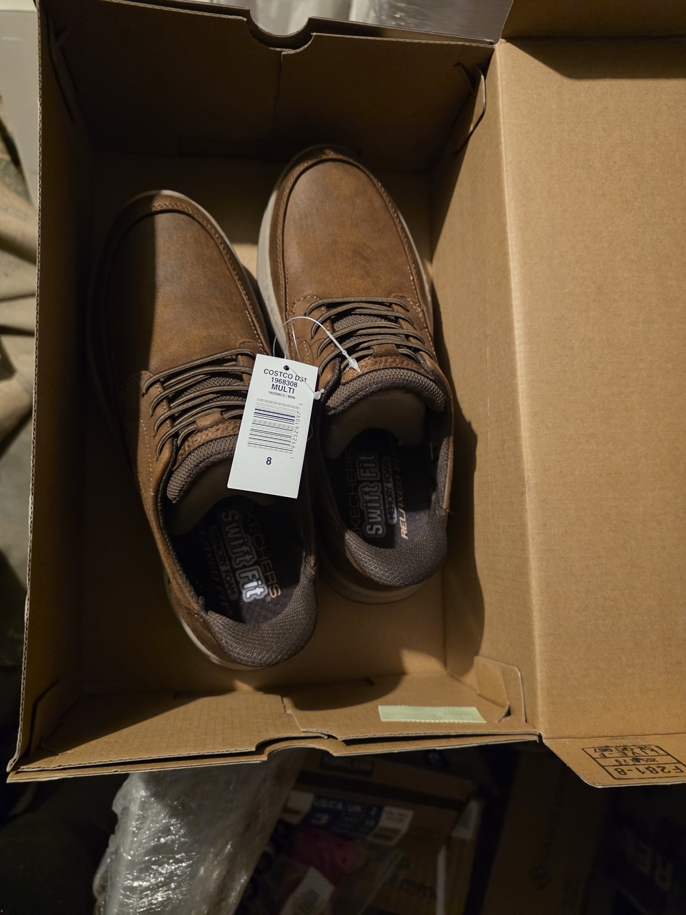 Skechers Men's Brown Lace-Up Oxford Sneakers